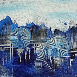 Blaue Stadt Lebenslinien Struktur abstrakte Bilder